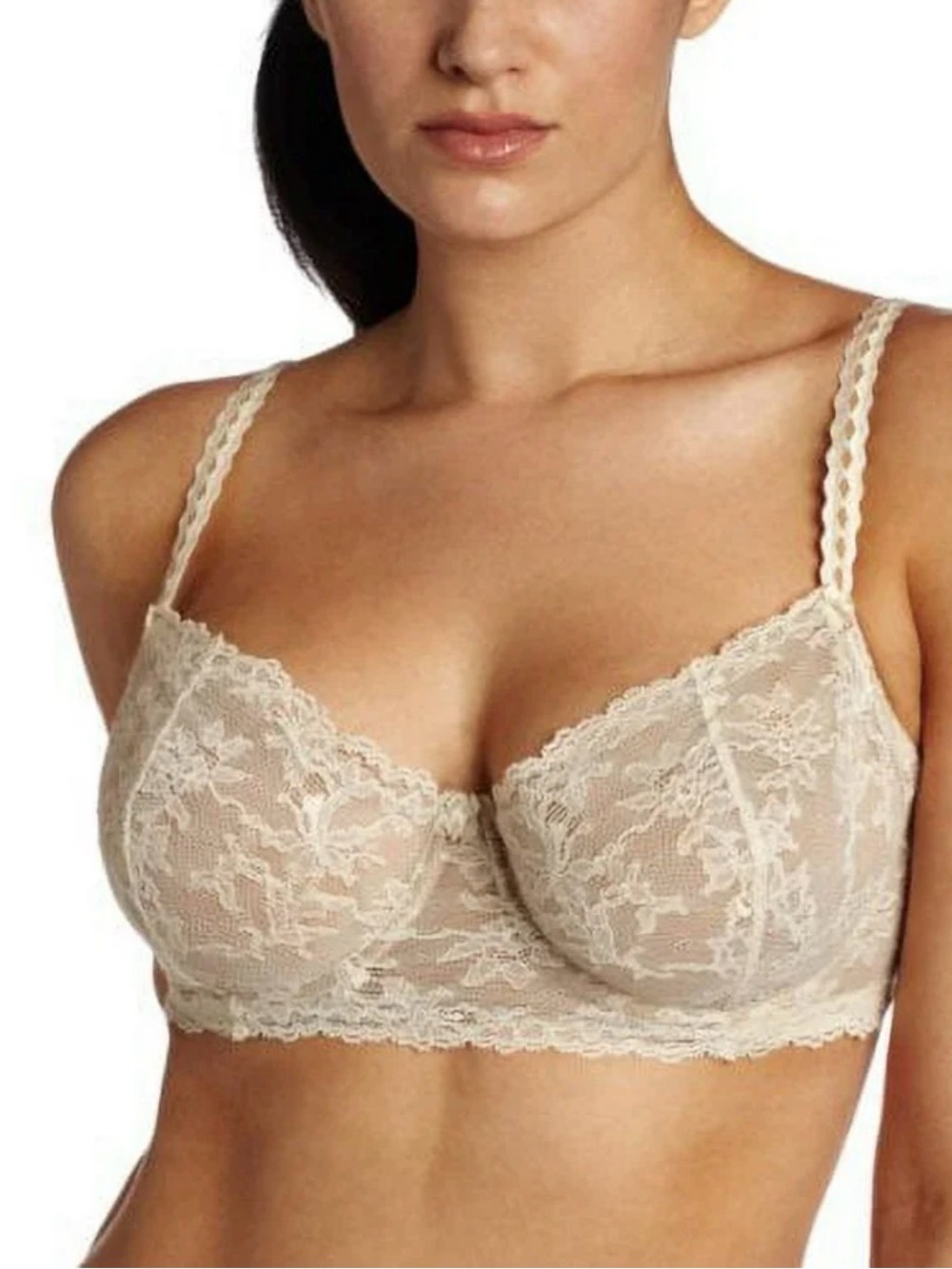 Felina Harlow Demi Cup Unlined Bra/Chantily Lace Stretch Comfort/ Lingerie 36DD